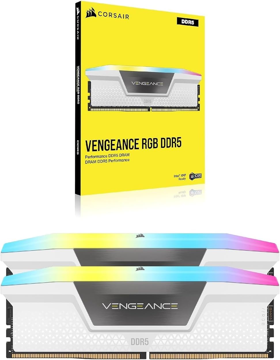 Memoria Ram DDR5 32GB (2x16GB) 5600MHz Corsair Vengeance RGB White